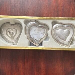 Vintage Lenox Silver Heart Trio